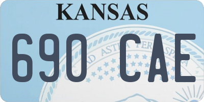 KS license plate 690CAE