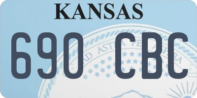 KS license plate 690CBC