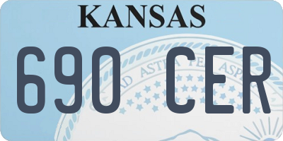 KS license plate 690CER