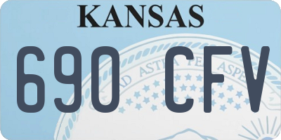 KS license plate 690CFV