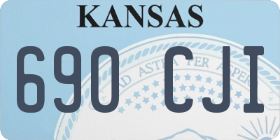 KS license plate 690CJI