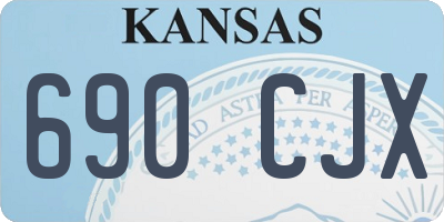 KS license plate 690CJX