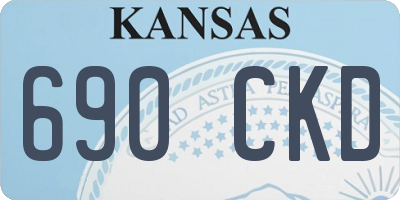 KS license plate 690CKD
