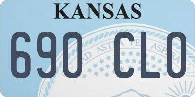 KS license plate 690CLO