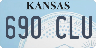 KS license plate 690CLU