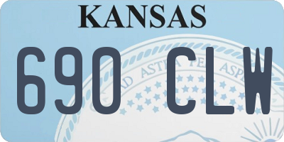 KS license plate 690CLW