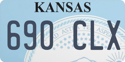 KS license plate 690CLX