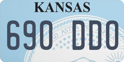 KS license plate 690DDO
