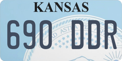 KS license plate 690DDR