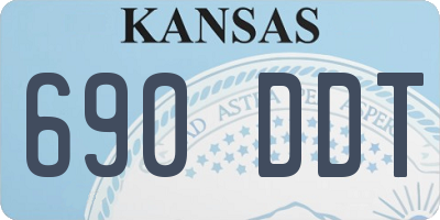 KS license plate 690DDT