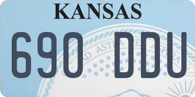 KS license plate 690DDU