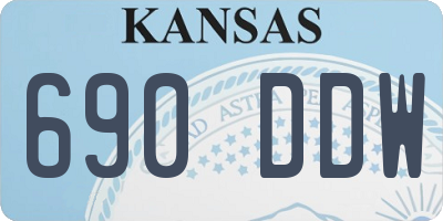 KS license plate 690DDW