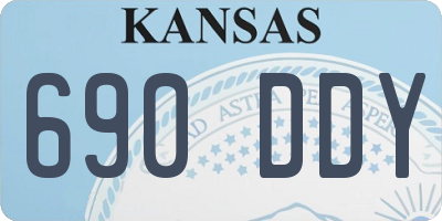 KS license plate 690DDY