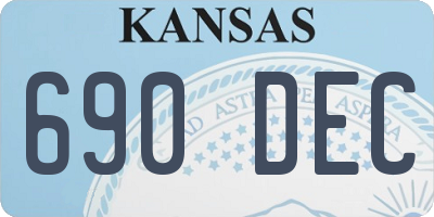 KS license plate 690DEC
