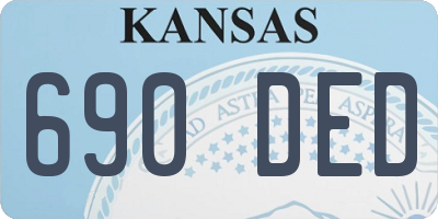 KS license plate 690DED