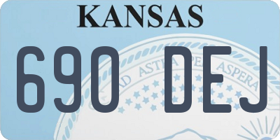 KS license plate 690DEJ