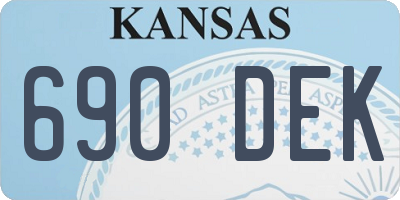 KS license plate 690DEK