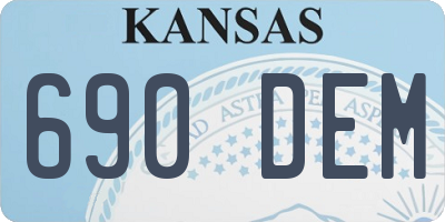 KS license plate 690DEM