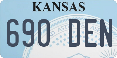 KS license plate 690DEN