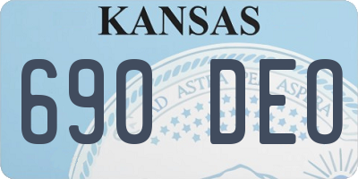 KS license plate 690DEO