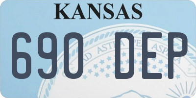 KS license plate 690DEP