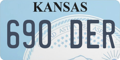 KS license plate 690DER