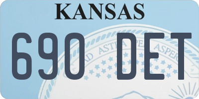 KS license plate 690DET