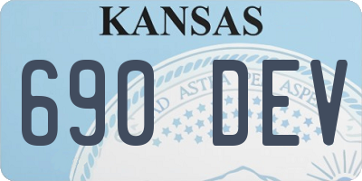 KS license plate 690DEV