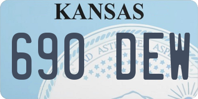 KS license plate 690DEW