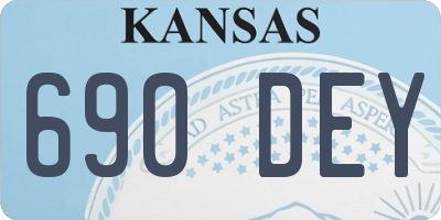 KS license plate 690DEY