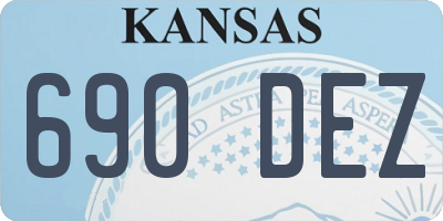 KS license plate 690DEZ