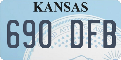 KS license plate 690DFB
