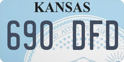 KS license plate 690DFD