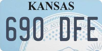 KS license plate 690DFE