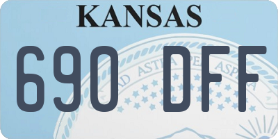 KS license plate 690DFF