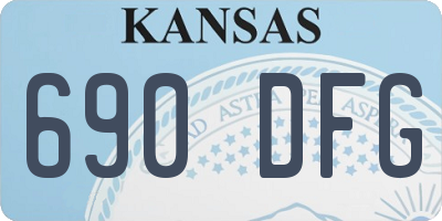 KS license plate 690DFG