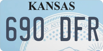 KS license plate 690DFR