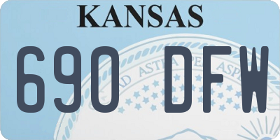 KS license plate 690DFW