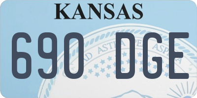 KS license plate 690DGE