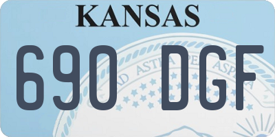 KS license plate 690DGF