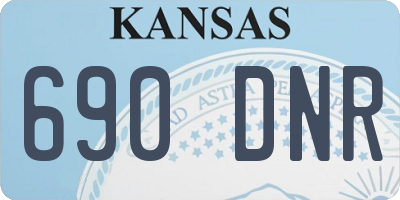 KS license plate 690DNR