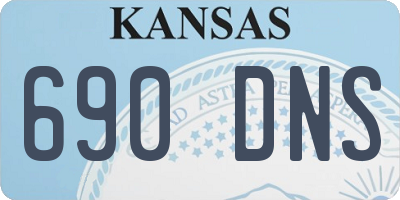 KS license plate 690DNS