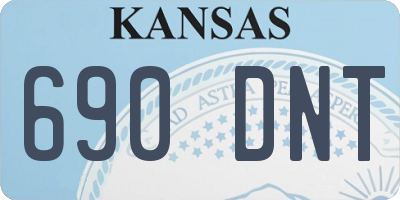 KS license plate 690DNT