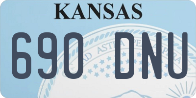 KS license plate 690DNU
