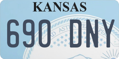 KS license plate 690DNY