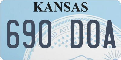 KS license plate 690DOA