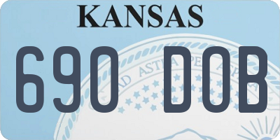 KS license plate 690DOB