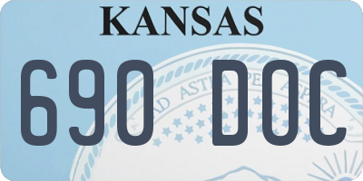 KS license plate 690DOC