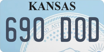 KS license plate 690DOD