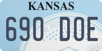 KS license plate 690DOE
